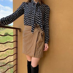 Diane Von Furstenberg Spade Satin Blouse
